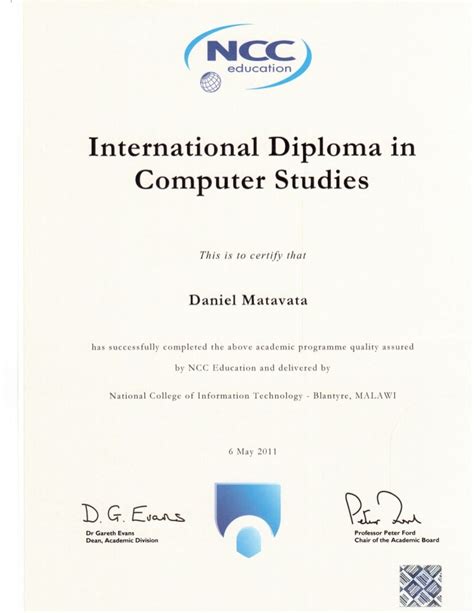 Diploma of Computing Studies & Information Systems