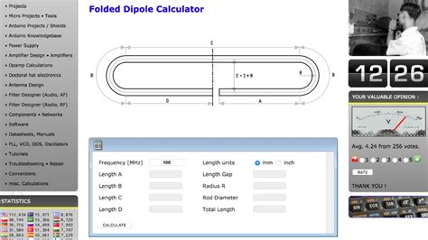 Dipole antenna calculator. Dipole Trimming Calculator. Here is an interactive calculator for trimming a dipole antenna. The user enters F1 and F2. The program calculates the amount to be trimmed or added for resonance. You will need Microsoft Excel to use it. Dipole Trimming Calculator. 