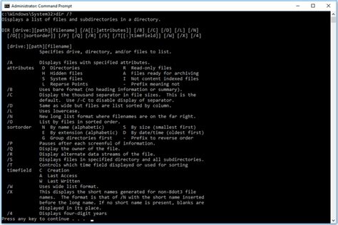 Dir Command Examples Options Switches More 