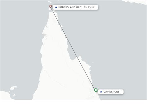 Direct (non-stop) flights from Cairns to Horn Island