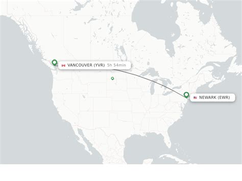 Direct (non-stop) flights from Newark to Vancouver