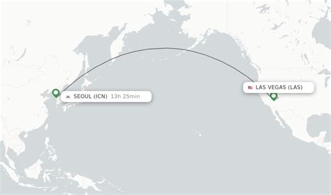 Direct (non-stop) flights from Seoul to Las Vegas