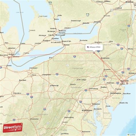 Direct Flights from Ithaca, NY to Tullahoma, TN