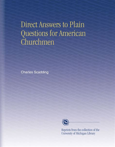 Direct answers to plain questions handbook for american churchmen. - El manual de oxford de filosofía contemporánea manuales de oxford.