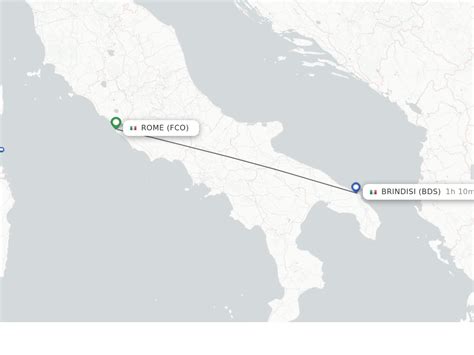 Direct flights from Brindisi to Rome (Fiumicino)