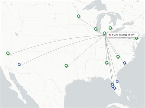 Direct flights from Fort Wayne (FWA) - FlightConnections