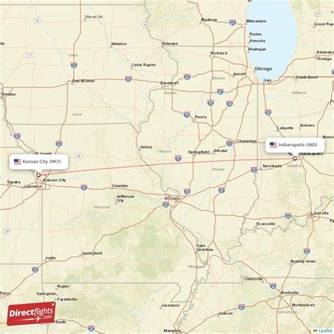 Direct flights from Indianapolis to Kansas City, IND to MCI non-stop