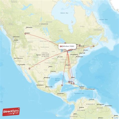 Direct flights from Windsor (YQG) - FlightConnections