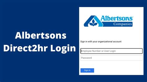 Direct2hr albertsons login. Email. Sign In 