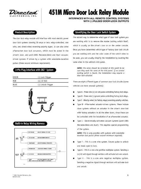 Directed 451m Installation Guide