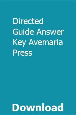 Directed guide answer key avemaria press. - Lampen, leuchter, laternen, seit der antike.