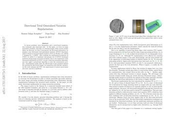 Directional Total Generalized Variation Regularization Springerlink