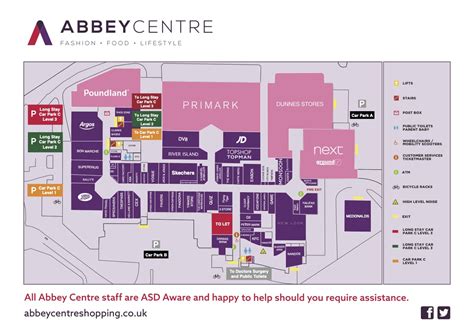 Directions to Shoe Zone in AbbeyCentre Shopping Centre