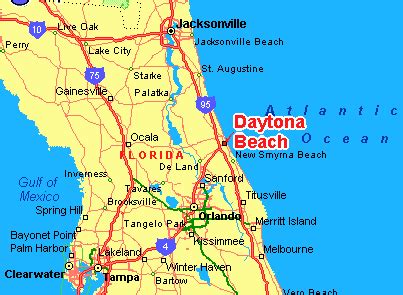 Destination Guide. View the map as a full size, printer-friendly image. Take it with you to locate and explore all the attractions around the Daytona Beach Area.