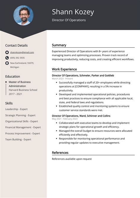 Director of Operations Resume Examples and Guide [10+ Tips]