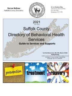 Directory of Behavioral Health Services - Suffolk County, …