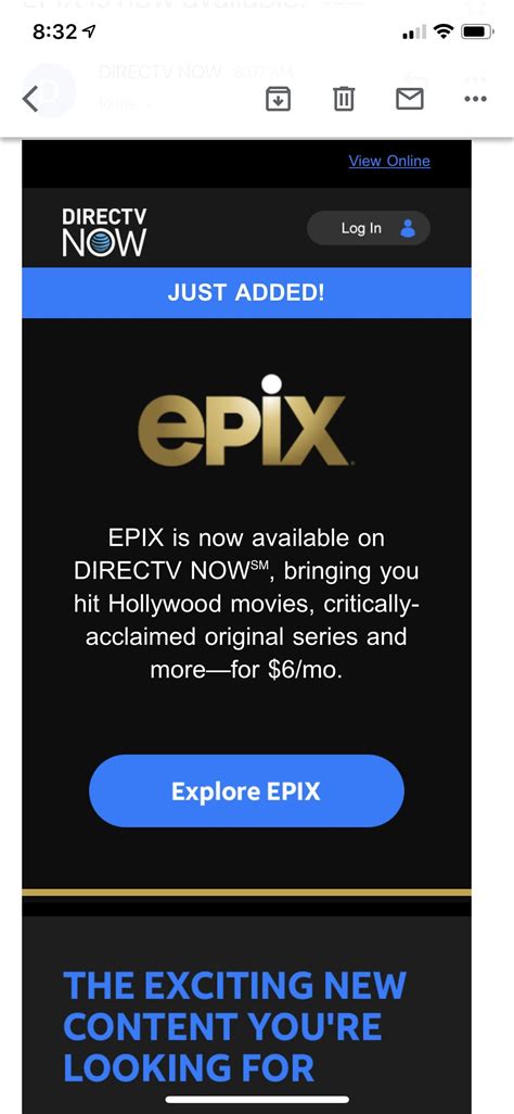 Directv epix free preview 2022. For a limited time, DIRECTV is offering a free preview of EPIX, which includes a bevy of exclusive shows and movies. Published November 01, 2021 Advertiser DIRECTV Advertiser Profiles Facebook, Twitter, YouTube, Pinterest Products DIRECTV Broadcast Satellite Service, MGM+ EPIX Promotions EPIX Free Preview (expires: 11/07/2021) … 