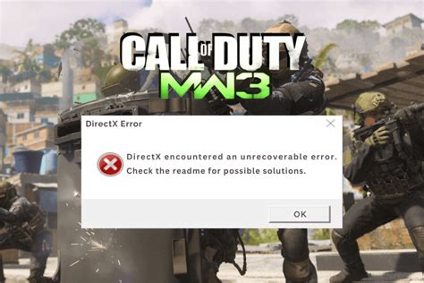 Directx has encountered an unrecoverable error modern warfare. .  <a href=ht...
