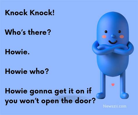 Dirty knock knock jokes for adults. Heads up! This page contains both clean and dirty knock-knock jokes for adults. Knock Knock jokes are a staple in any joke collection, and they can work great for adults too. We have compiled a list of over 100 of the best for you to enjoy! Let's have a look:Dirty Knock-Knock Jokes for AdultsIf you... 