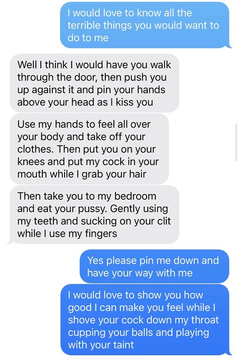 Dirty sexting conversations. .  ...
