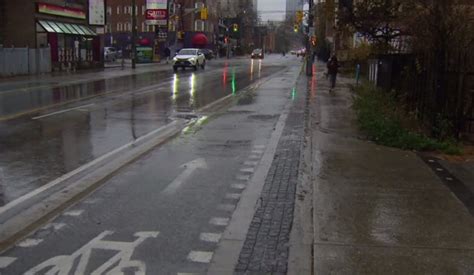Disability advocate says Eglinton Avenue bike lane a danger to visually impaired pedestrians