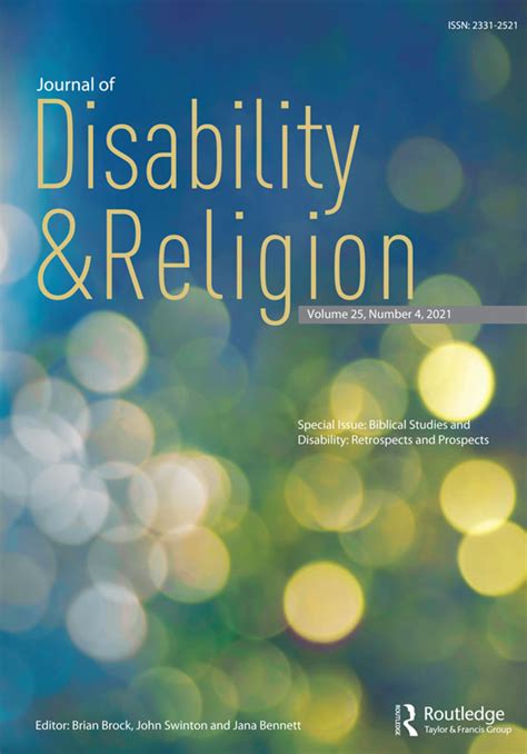 Disability and New Testament Studies: Reflections, …