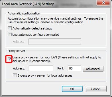 Disable Proxy Internet Explorer
