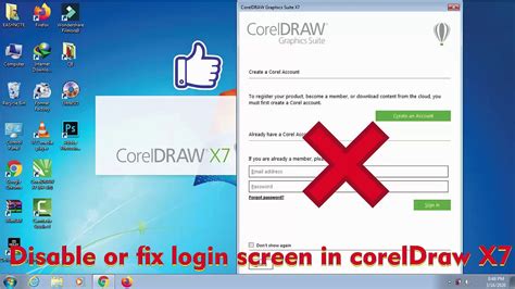 Disable sign in corel draw 2017.  how to remove or disable or fix login screen...