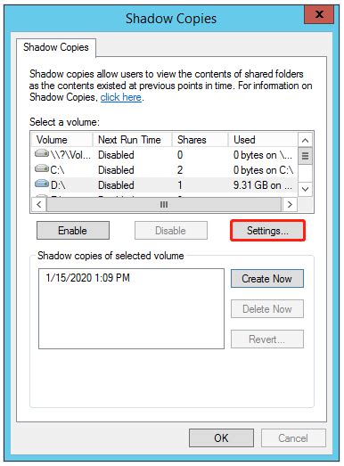 Disable volume shadow copy server 2016.  The confusing part is that Failover Cluster Manag...