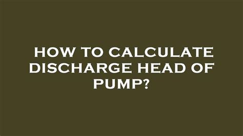 Discharge and How to Calculate Discharge YouTube
