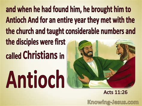 Disciples Are First Called Christians At Antioch, Acts 11:26 KJV