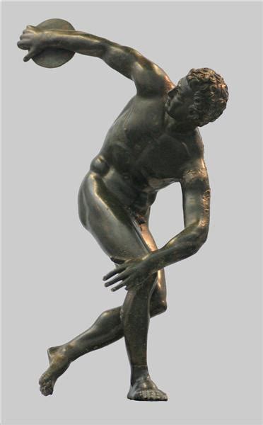 Discobolus (after Myron), c.460 - c.450 BC - WikiArt