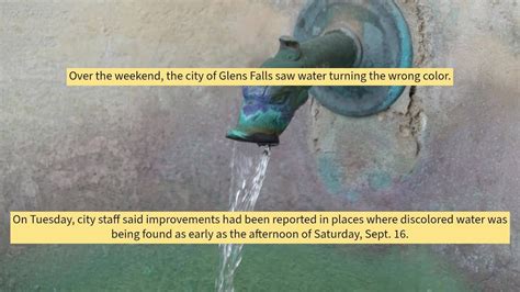 Discolored water 'not a threat' in Glens Falls