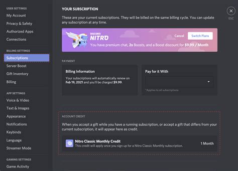 Discord Nitro subscription