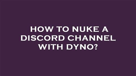 Discord Nuke Channel