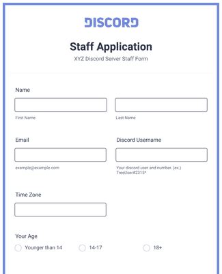 Discord Staff Application Template