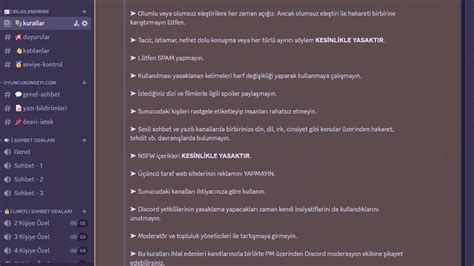 Discord Sunucu Kuralları (Güncel 2024) Oyuncu .