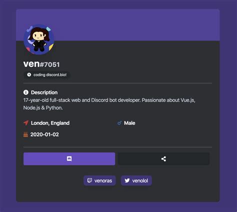 Discord bios. Putting a bio on your Discord profile is pretty straightforward. Just follow these steps: Go to user settings and click on the Edit Profile button. Scroll down to the About section. Type in your Bio. Click on the Save Changes button when you’re done. 