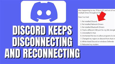 Discord keeps disconnecting and reconnecting.  Method 1.  However, with the solutions...