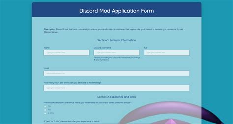 Discord mod application template google forms.  Streamline your mod recruitment process w...