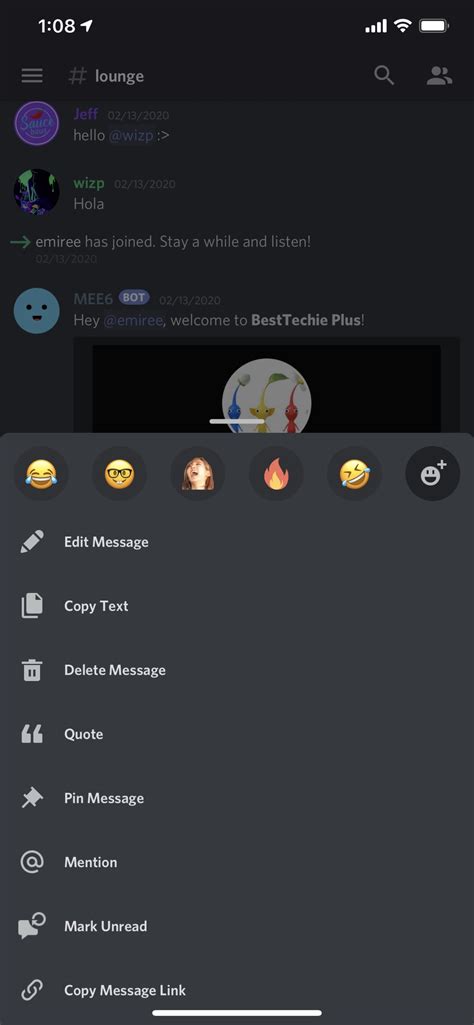 Discord pin message. Type up your message and send it like a normal chat entry, then mouse over it, click the three dots “More” button, and choose “Pin Message”. You’ll get a confirmation and then it’ll be added to the pinned messages list, accessible to someone reading the group chat by clicking the push pin icon at the top of the app. That’s all ... 