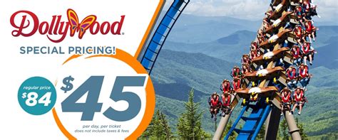Discount dollywood tickets. Fun for the whole family! Dolly Parton’s Dollywood in Pigeon Forge, Tennessee, is recognized as one of the world’s best theme parks. Spanning 160 acres in the Great Smoky Mountains, Dollywood theme park offers more than 50 world-class rides, high-energy entertainment, award-winning dining, and the friendliest theme park atmosphere in the world! 