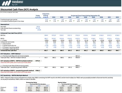 Discounted Cash Flow Template