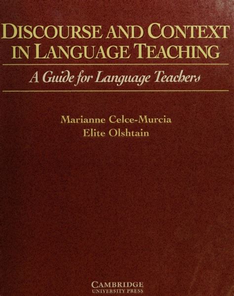 Discourse and context in language teaching a guide for language teachers. - Firma bento y gabriel de spinoza..