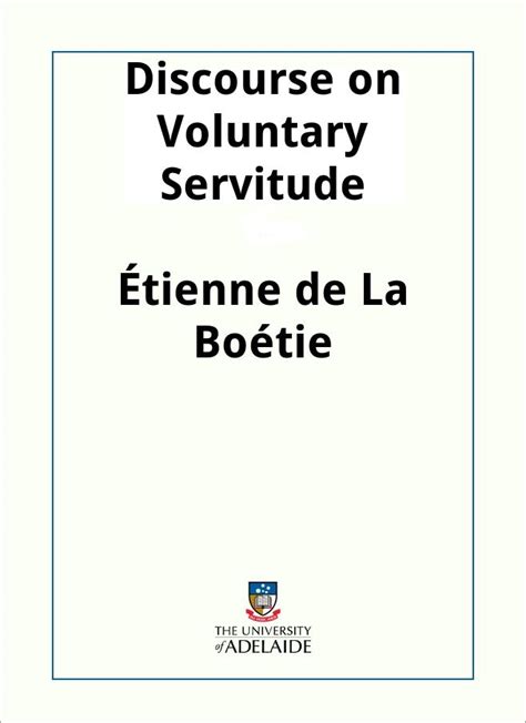 Read Discourse On Voluntary Servitude Tienne La Botie By Ãtienne De La Botie