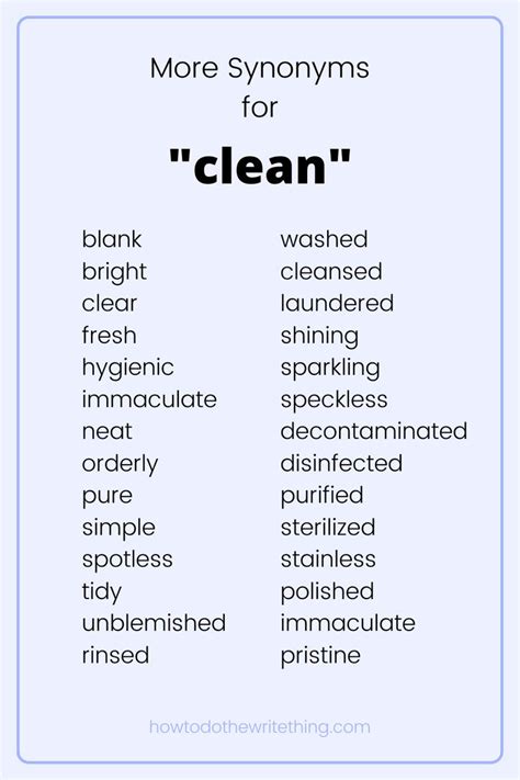 Discover Synonyms for Cleanliness: Elevate Your Writing and Communication