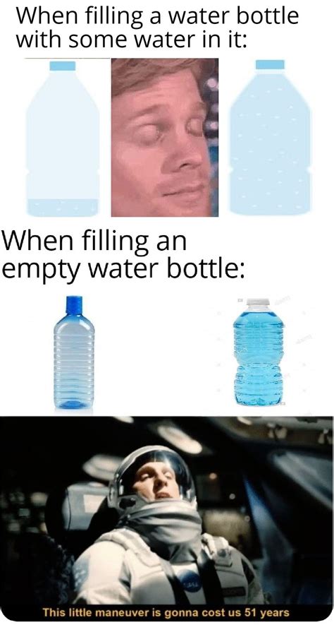 Discover bottle of water meme