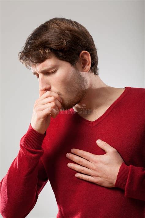 Discover guy holding in his cough