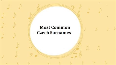 Discover the Most Prevalent Surnames in the Czech Republic