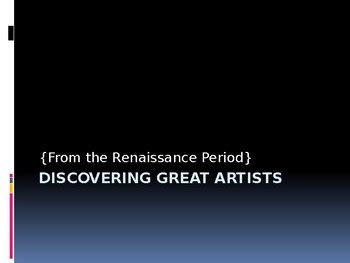 Discovering Great Artists Power Point by Uniquely Yours By ...